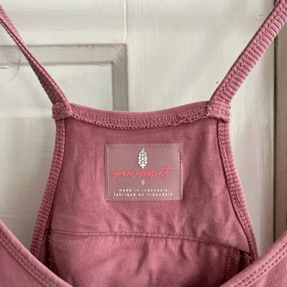 Free People Hot Shot Onesie Mauve size S - Picture 2 of 5